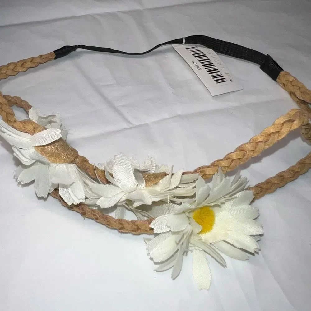 G by Gennaro Double Braided Suede and Daisy Headband